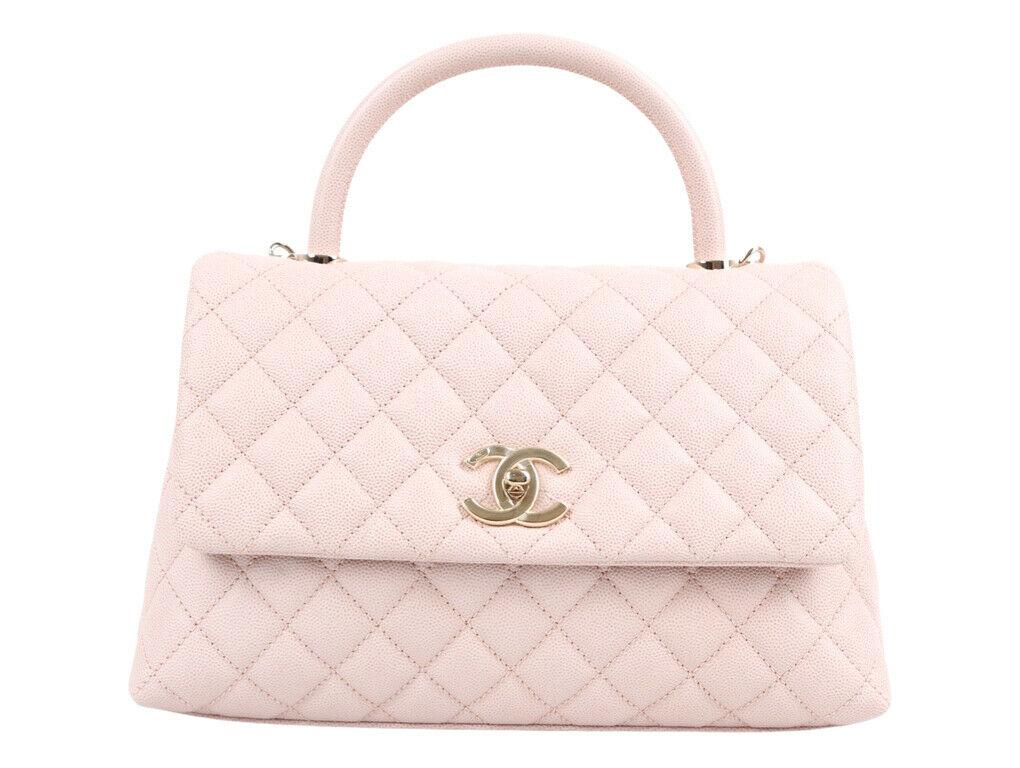 DONNA DESIGNER Borsa Chanel media con patta e manico superiore - Rosa Oro in vendita 2