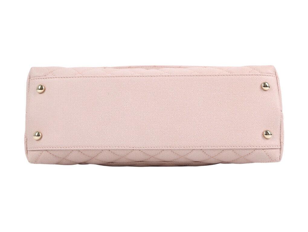 DONNA DESIGNER Borsa Chanel media con patta e manico superiore - Rosa Oro in vendita 3