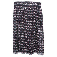 WOMENS DESIGNER Chanel Monogram Skirt - Black/Pink - Size 46-48