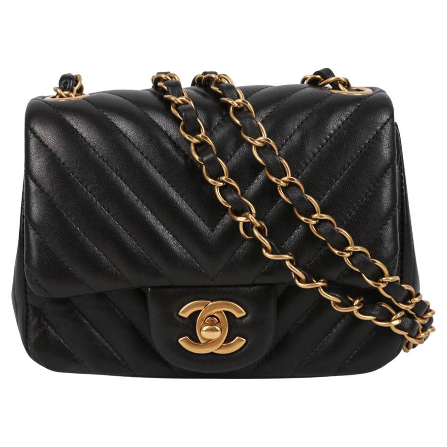chanel square mini black