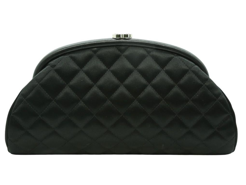 The Chanel Timeless Classic Clutch Bag is what the celebrities are coveting. This popular Chanel style features a sleek design with a silvertone CC logo clasp reveals a spacious interior. An elegant and chic piece to add to any collection, perfect