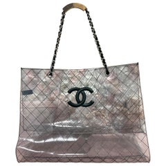 WOMENS DESIGNER Chanel Transparent and Lambskin Black Naked XXXL Extra Large Cle