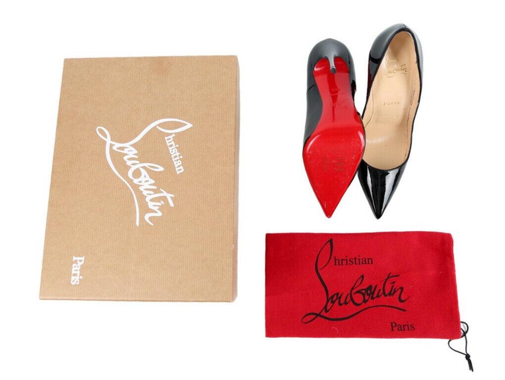 A lovely pair of Louboutin So Kate 12 pointed toe heeled pumps. A preloved pair which are in excellent condition.

BRAND	
Christian Louboutin

COLOUR	
Black

ACCESSORIES	
Box

CONDITION	
Used - Excellent

FEATURES	
Pointed toe, high heeled stiletto,