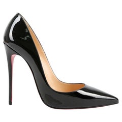 Used Womens Designer Christian Louboutin 120 So Kate Pointed Heeled Pumps