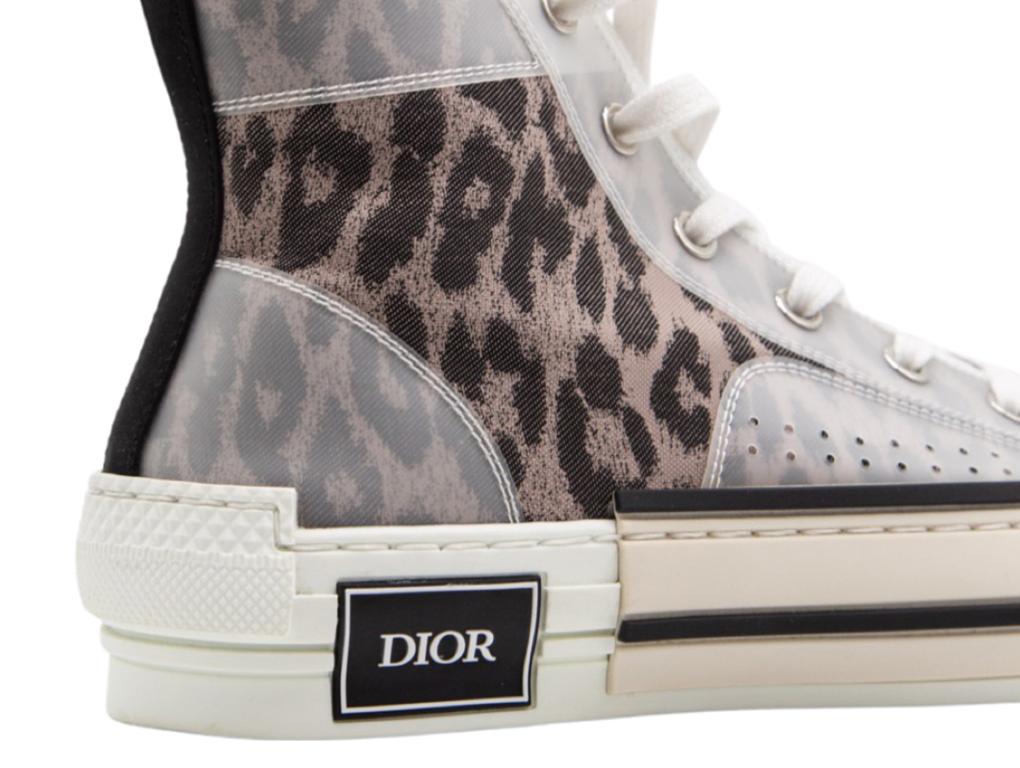 Gray WOMENS DESIGNER Dior B23 Leopard Print For Sale