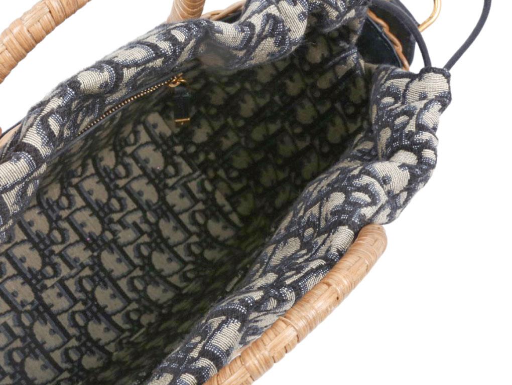 WOMENS DESIGNER DIOR DIOR WICKER BASKET bag In Good Condition For Sale In London, GB