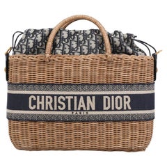 WOMENS DESIGNER DIOR DIOR WICKER BASKET bag