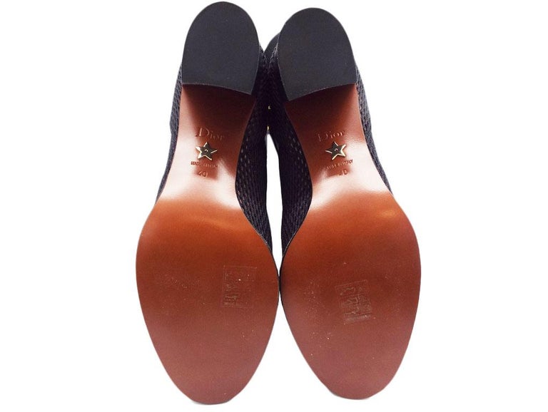 Dior Women Dior Empreinte Heeled Ankle Boot Black Soft Calfskin in 7cm Heel