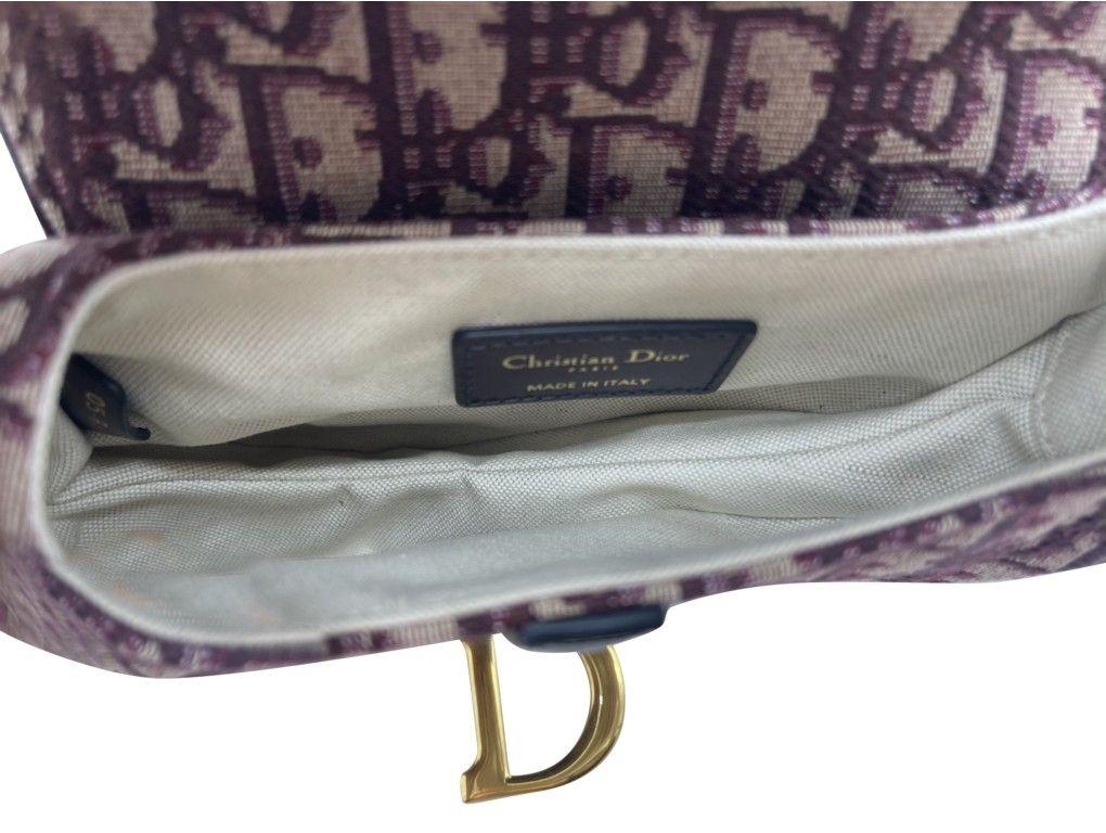 Womens Designer Dior Mini Saddle Bag Oblique For Sale 1