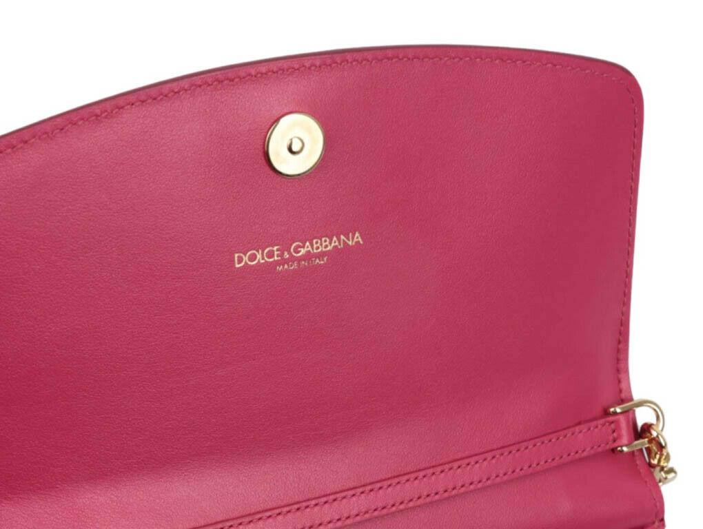 Pink WOMENS DESIGNER Dolce and Gabana Embellished Logo Bag