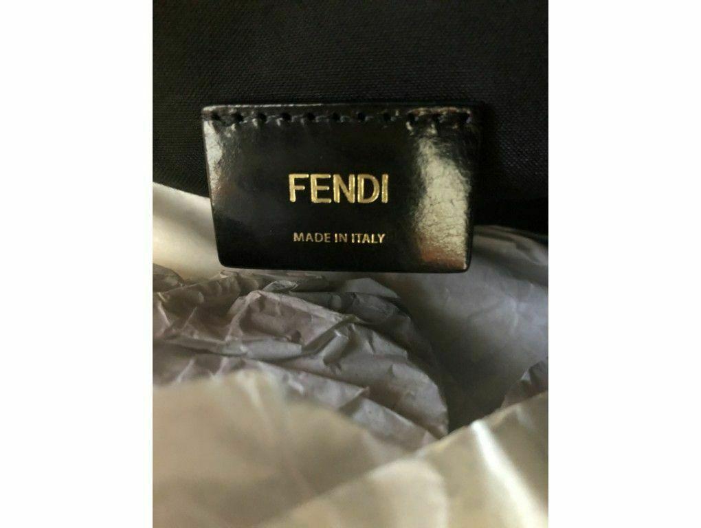 Womens Designer FENDI Black And Gold Mania Weekend Holdall For Sale 3