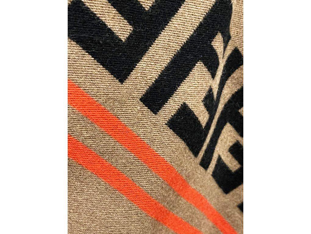 This beautiful preloved wool and silk shawl is in excellent condition. There are a few pulls on the front and side as shown in the photographs.
BRAND	
Fendi

ACCESSORIES	
Shawl Only

COLOUR	
Black, Brown and Coral

CONDITION	
Excellent , few pulls