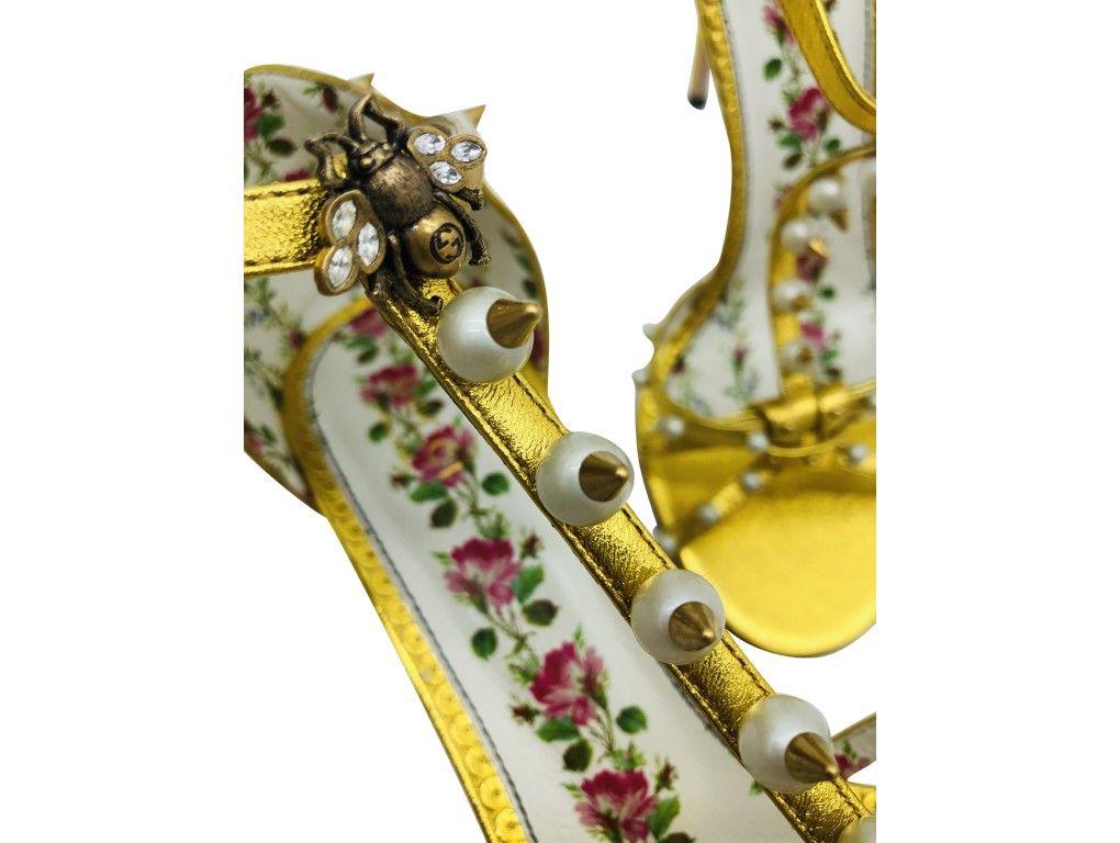 designer gold sandals