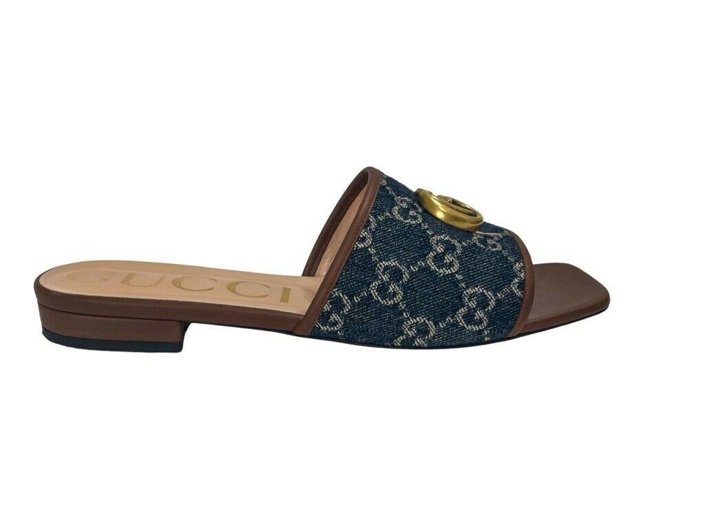 gucci jolie denim flats sandals