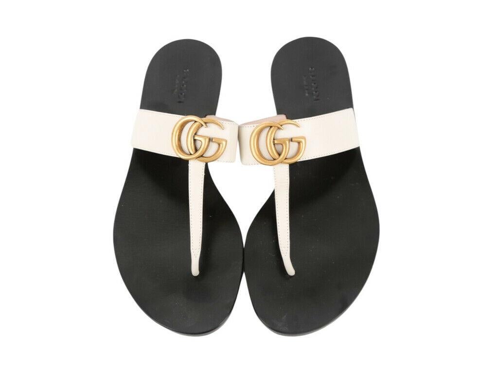 WOMENS DESIGNER Gucci Marmont flache Sandalen Größe 36,5 im Zustand „Hervorragend“ im Angebot in London, GB