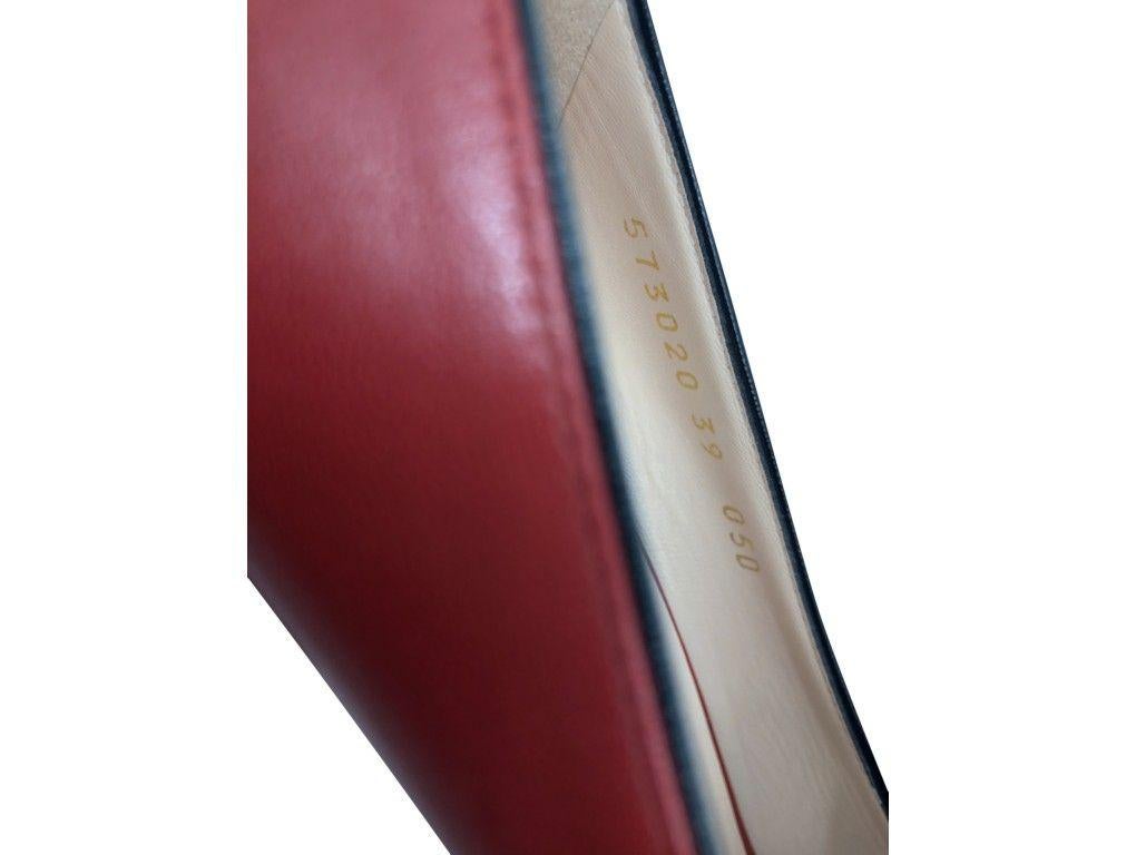 Brown Womens Designer Gucci Marmont fringed logo-embellished leather platform pumps For Sale