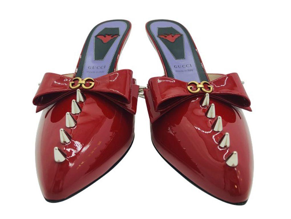 gucci red patent leather shoes