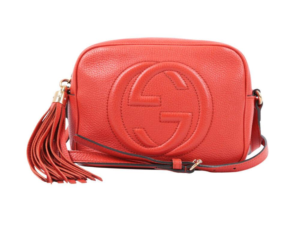 WOMENS DESIGNER Gucci Soho Disco Bag Red For Sale 3