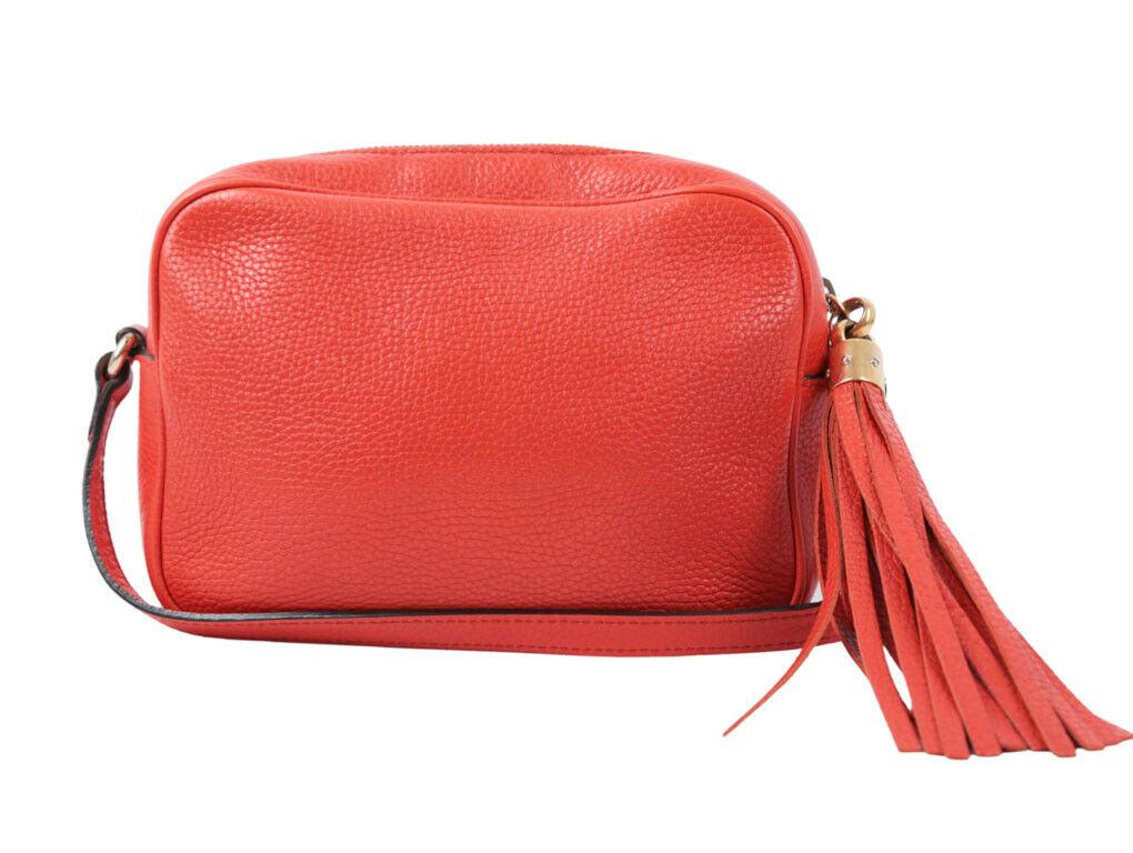 WOMENS DESIGNER Gucci Soho Disco Bag Red For Sale 4