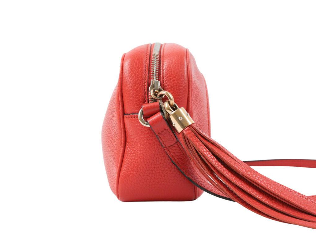WOMENS DESIGNER Gucci Soho Disco Bag Red For Sale 2
