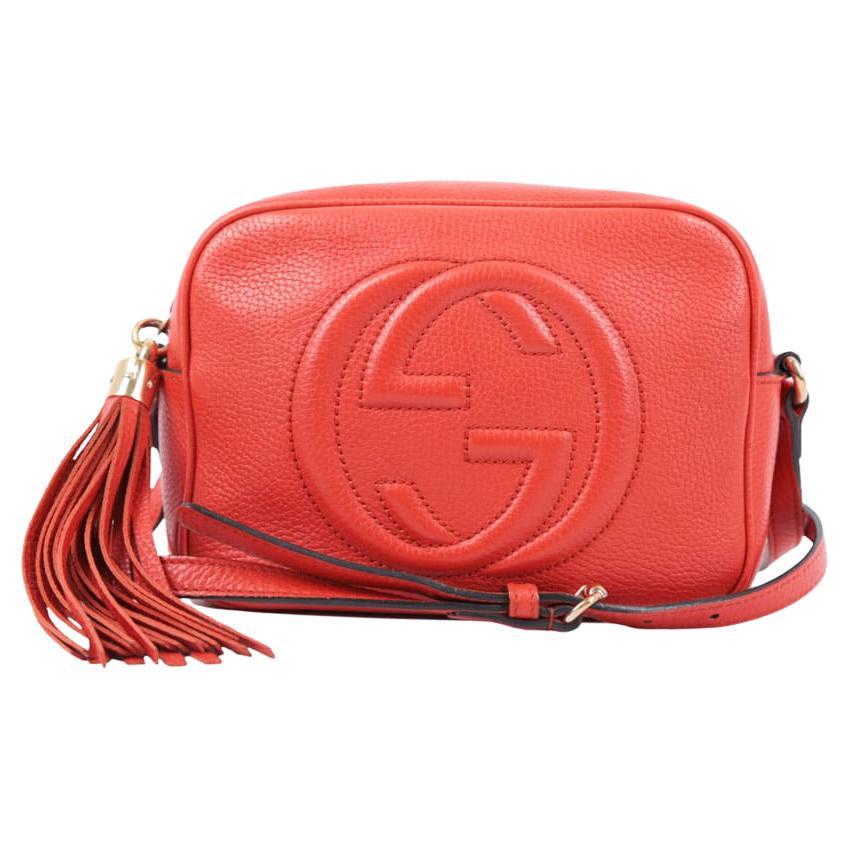 WOMENS DESIGNER Gucci Soho Disco Bag Red For Sale