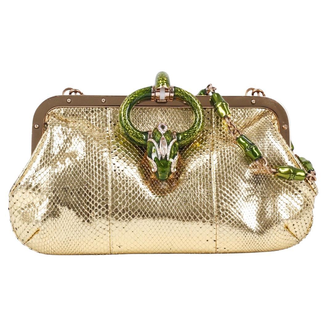 Womens Designer GUCCI VINTAGE SWAROVSKI SNAKE CLASP BAG BY TOM FORD