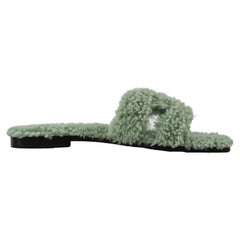 Womens Designer HERMES FLUFFY ORAN SANDALS