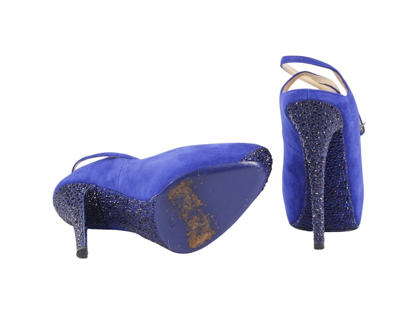 blue crystal heels