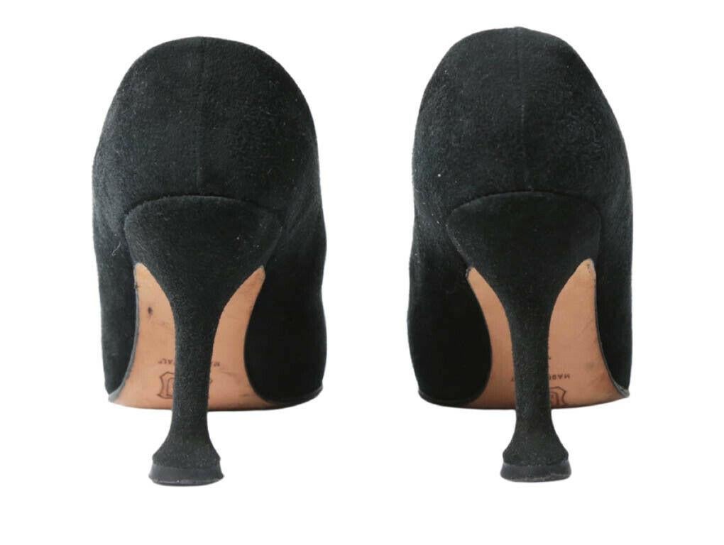 WOMENS DESIGNER Joseph Azagury Suede Heels Shoes Black For Sale 4