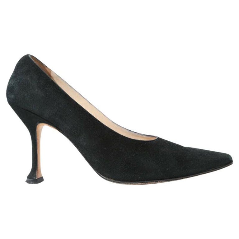 WOMENS DESIGNER Joseph Azagury Suede Heels Shoes Black