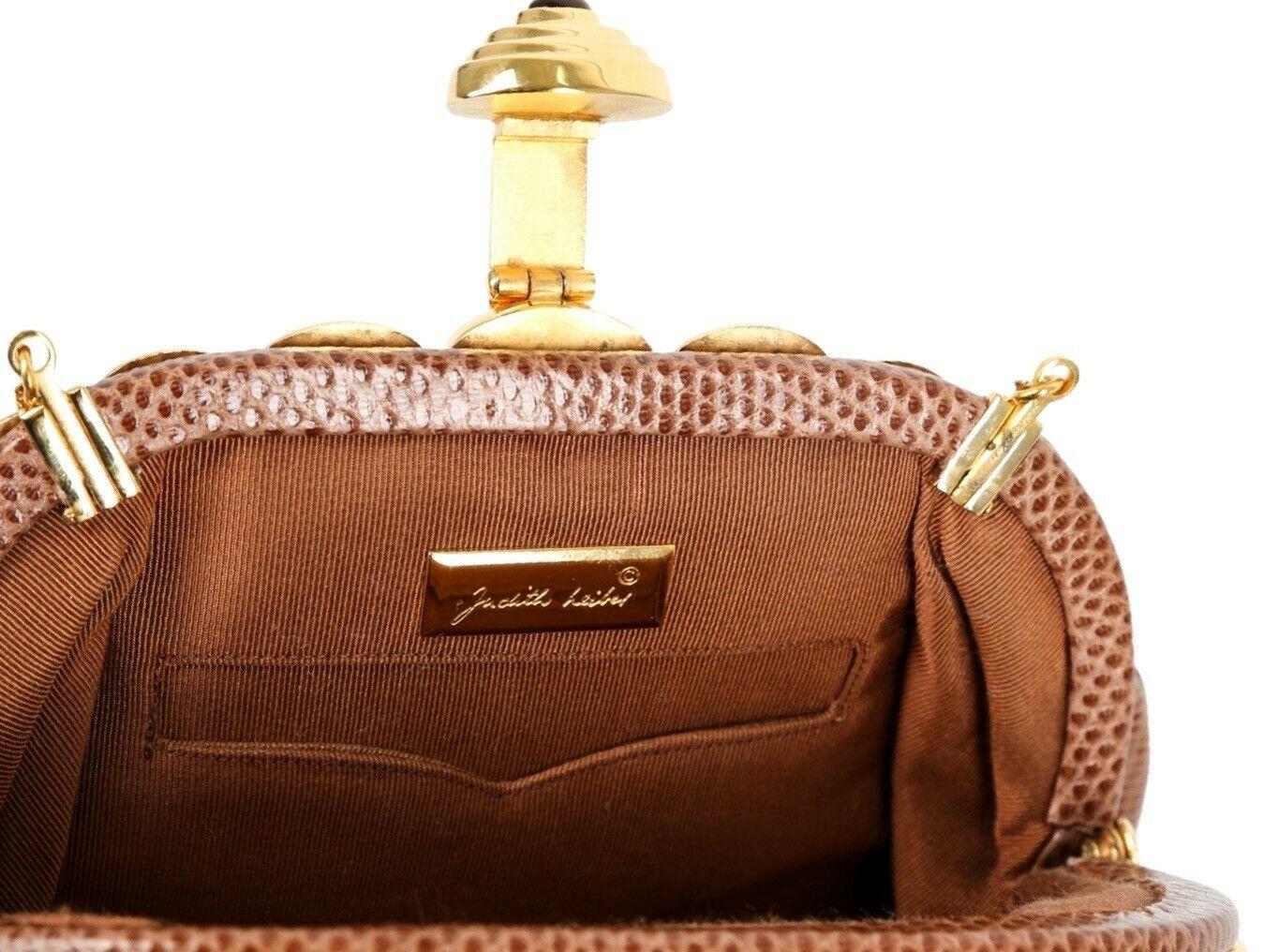 Womens Designer JUDITH LEIBER VINTAGE EXOTIC LEATHER BAG In Excellent Condition For Sale In London, GB