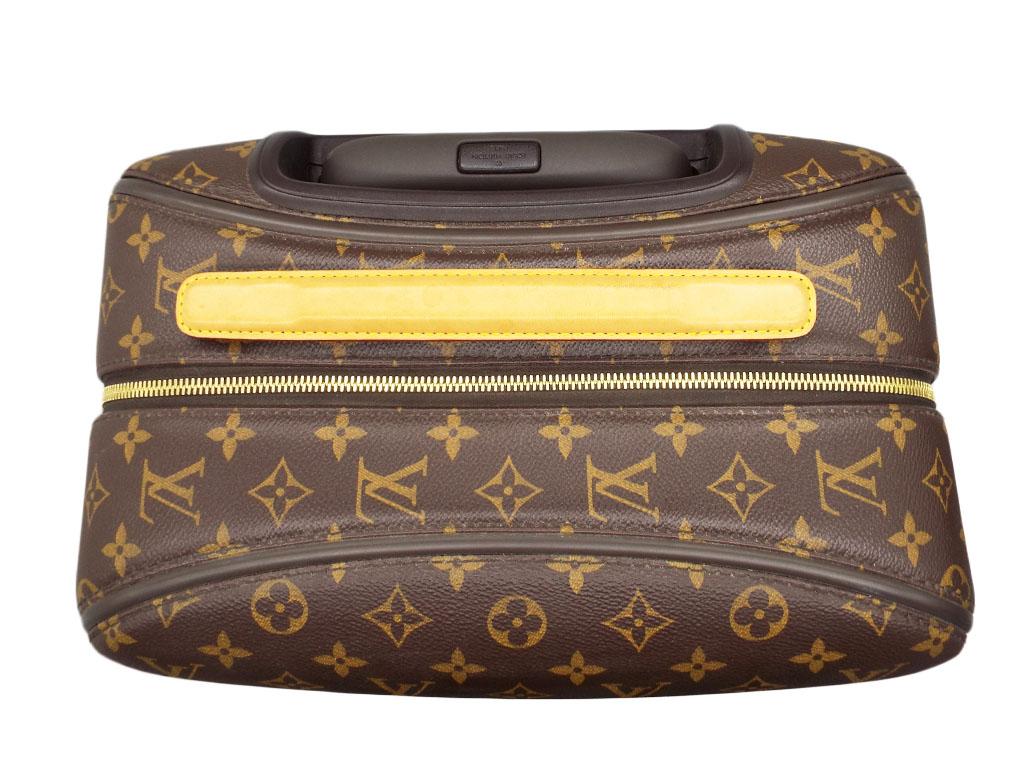 Elegant and refined, this trolley case combines traditional leather goods that Louis Vuitton is known for mastering, with modern design. The Zephyr rolling suitcase has four silent, multi-directional wheels, letting you travel in ease as well as