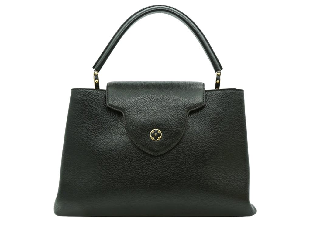 WOMENS DESIGNER  Louis Vuitton Capucines MM Black leather For Sale 3