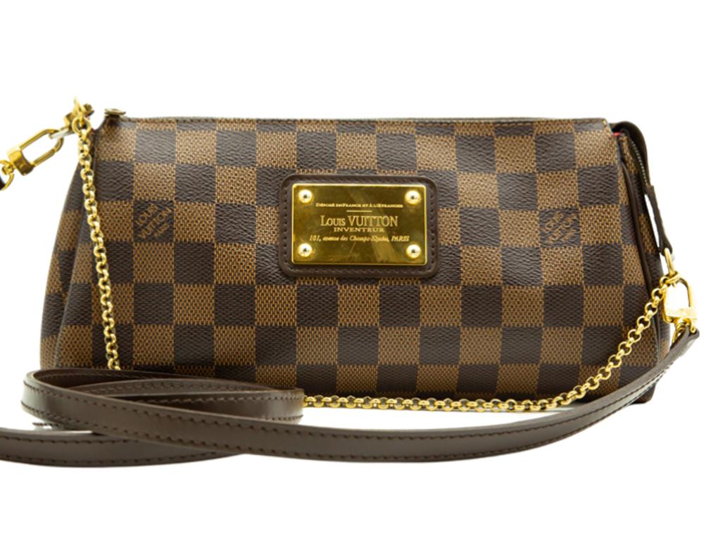 WOMENS DESIGNER Louis Vuitton Eva Clutch Damier Ebene For Sale 1
