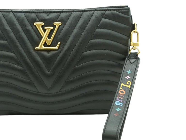 Louis Vuitton Black Leather New Wave Chain Bag For Sale at 1stDibs