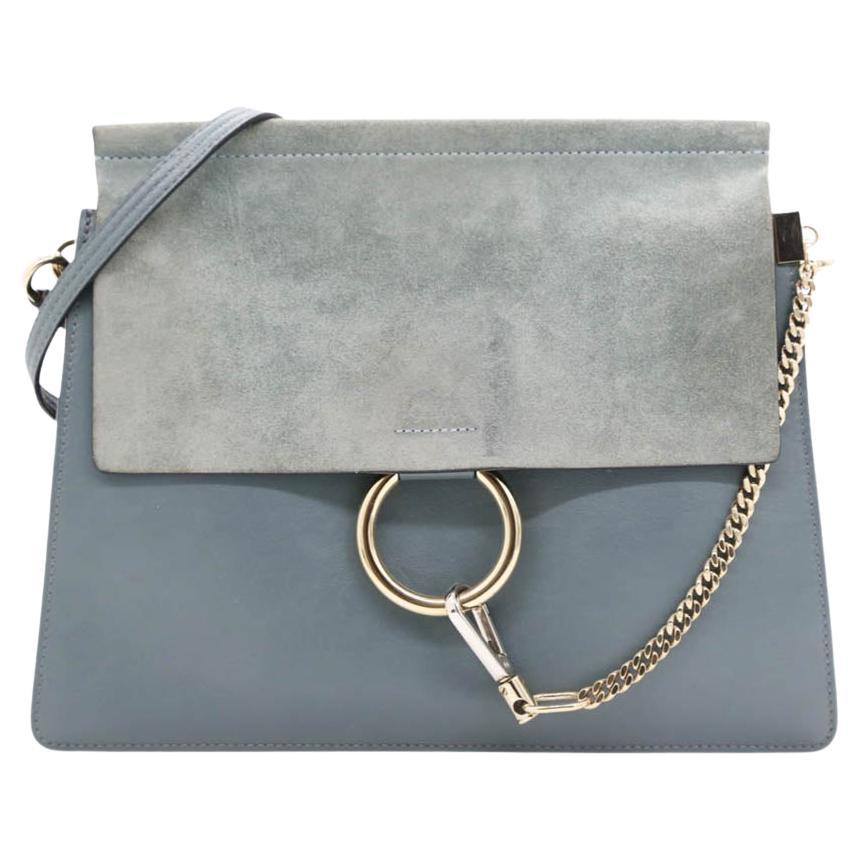 WOMENS DESIGNER Lovely Chloe Faye Shoulder Bag for sale in a lovely blue colour. For Sale