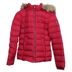 WOMENS DESIGNER Tommy Hillfiger - Tommy Jeans Puffer Jacket - Red - XS