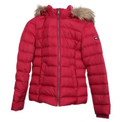 Used WOMENS DESIGNER Tommy Hillfiger - Tommy Jeans Puffer Jacket - Red - XS