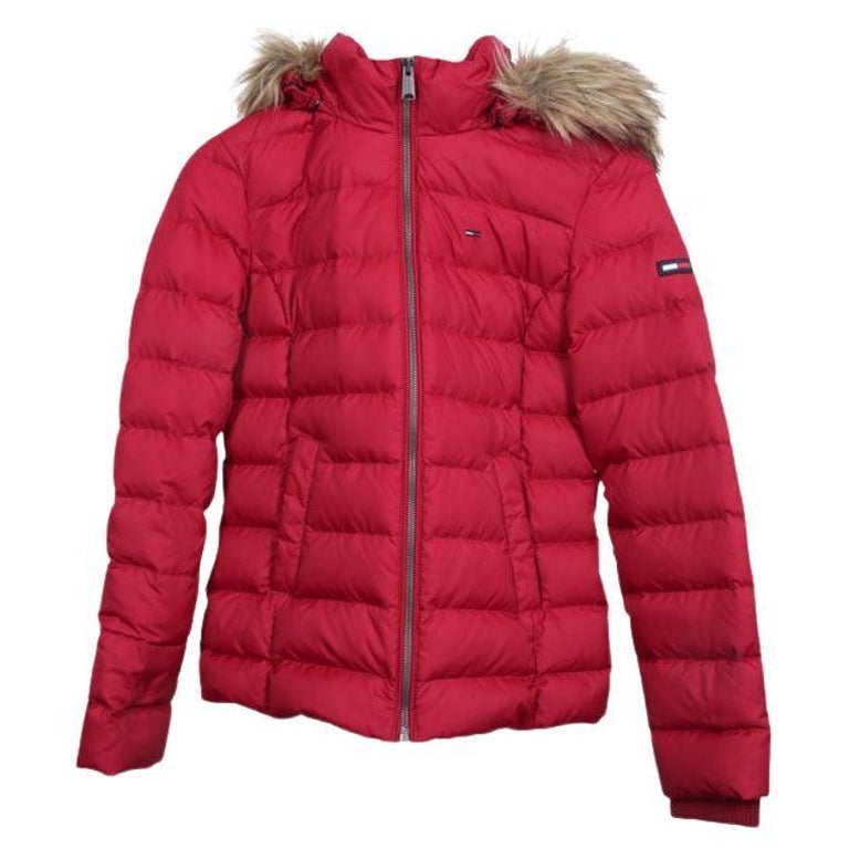 WOMENS DESIGNER Tommy Hillfiger - Tommy Jeans Puffer Jacket - Red - XS For  Sale at 1stDibs