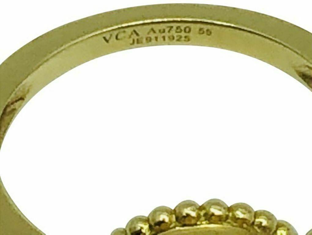 Modern Womens Designer Van Cleef & Arpels Magic Alhambra Ring -55 For Sale