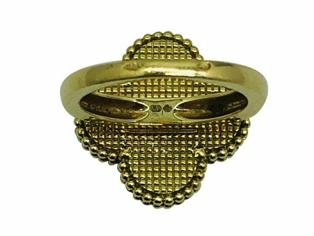 Modern Womens Designer Van Cleef & Arpels Magic Alhambra Ring -55 For Sale