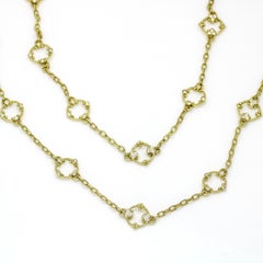 Women's Diamond Long Station Necklace - 18k Yellow Gold, 36"
