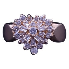 Women’s Diamond Ring in 14K Yellow Gold, Size 7.25