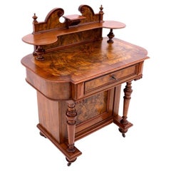 Antique Women's eclectic desk, Northern Europe, circa 1860. After renovation.