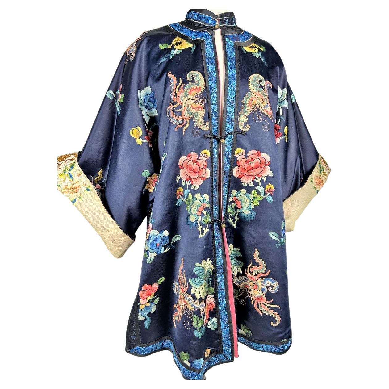 Women
s Embroidered Silk Satin Jacket - China Circa 1910-1920