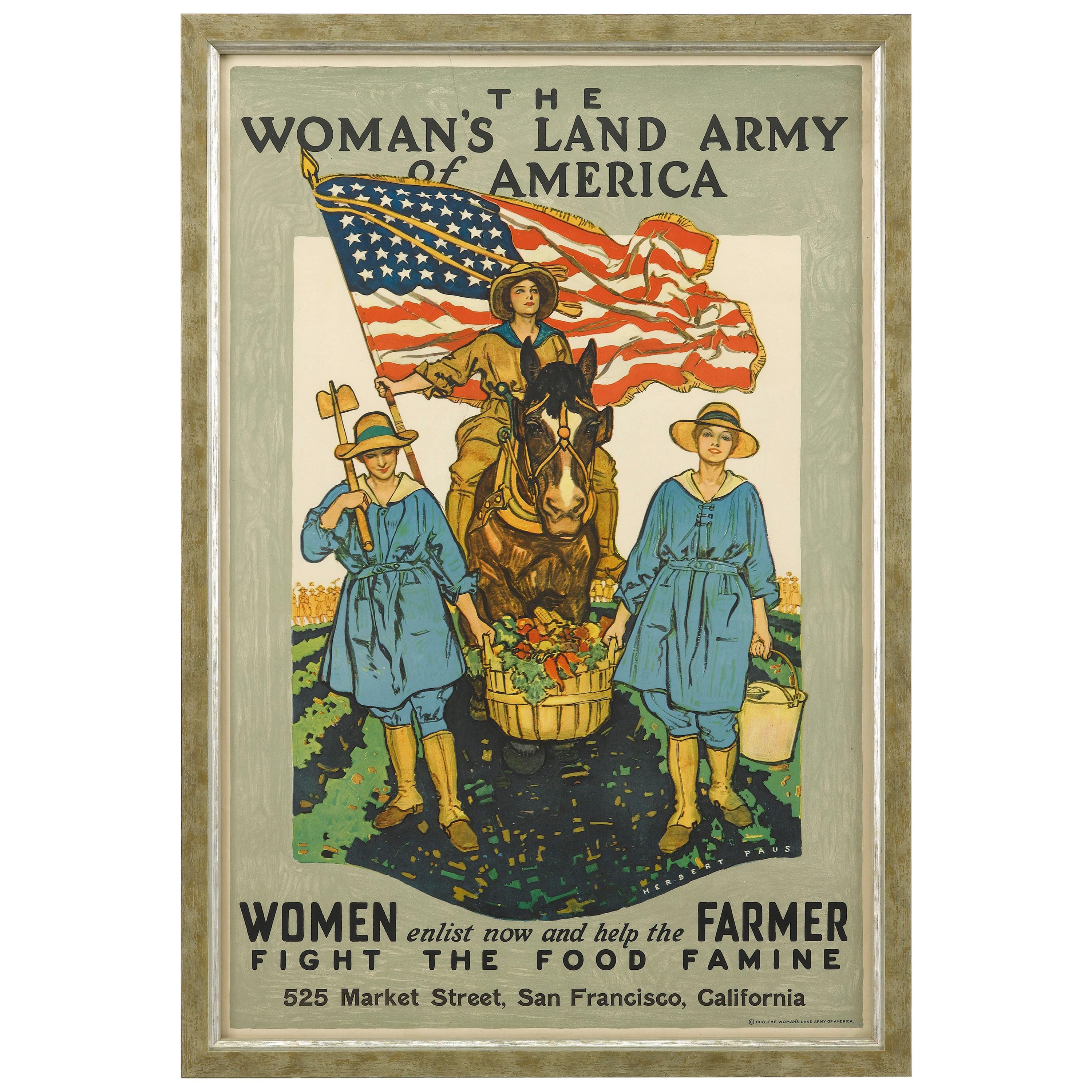 Women's Land Army of America World War I Poster