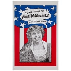 Affiche politique / protestation américaine Lib Punch Your Teeth in 1970