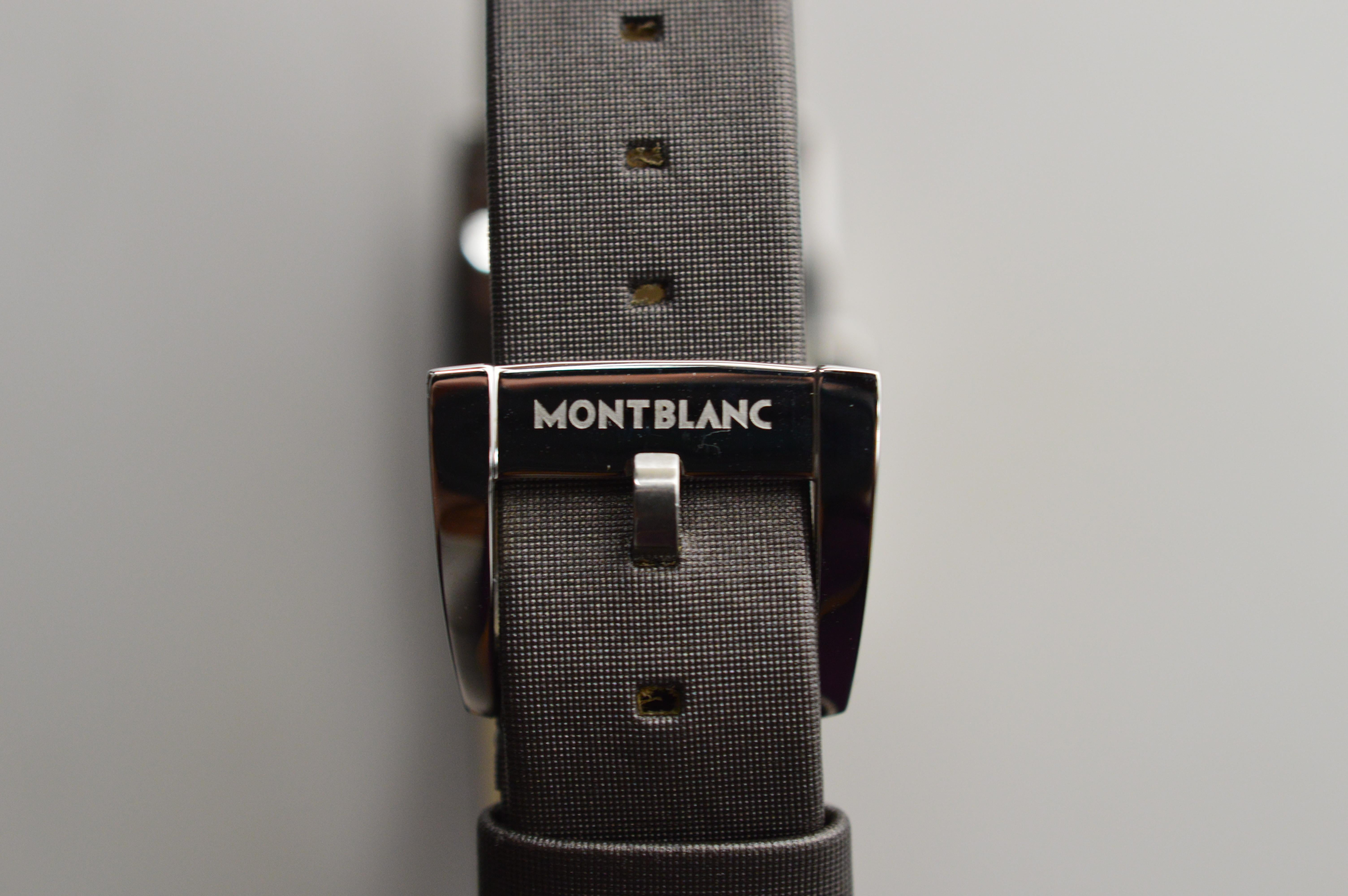 Womens Montblanc Stainless Steel Profile Wristwatch In Excellent Condition For Sale In Mount Kisco, NY