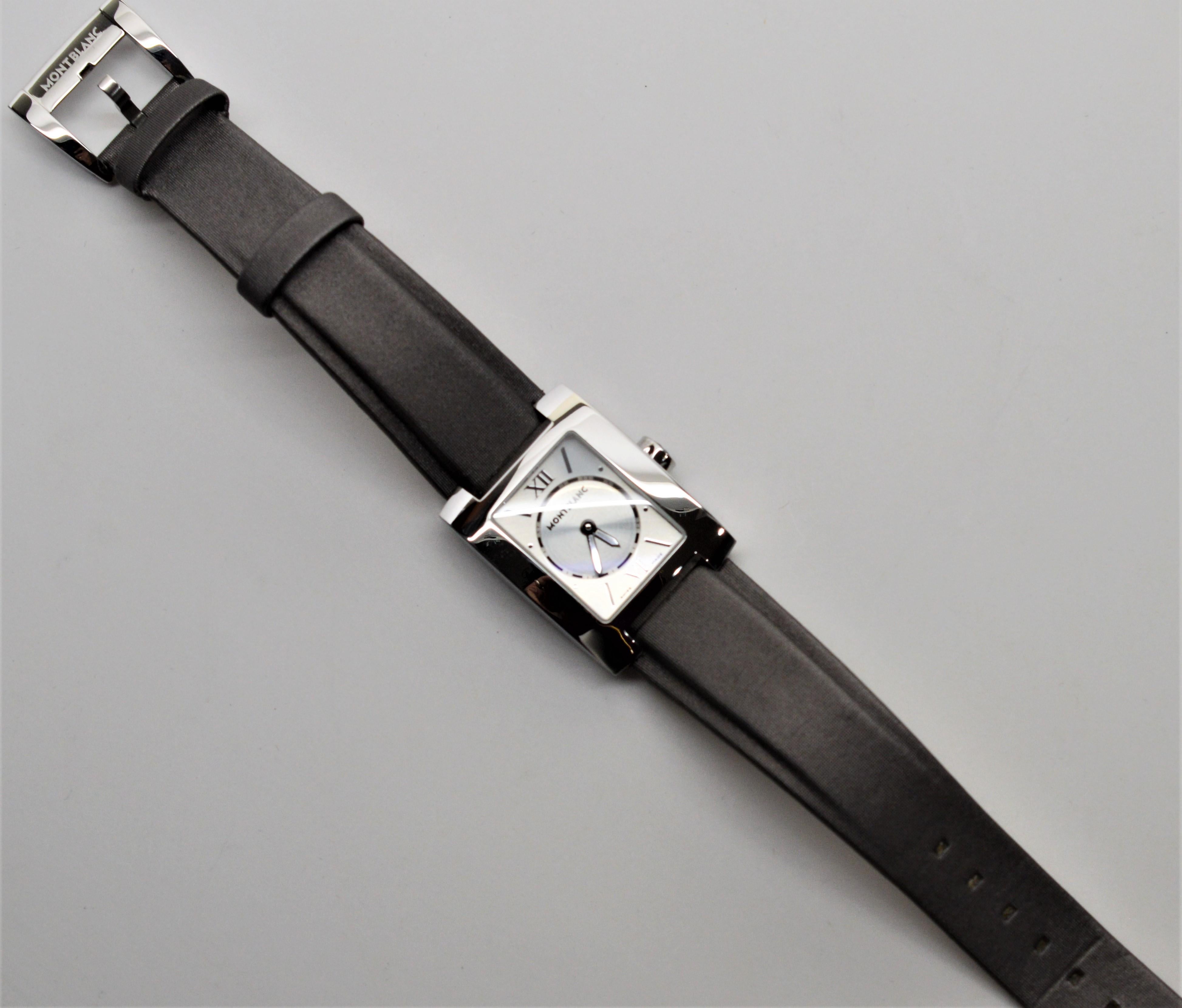 Montblanc Edelstahl-Armbanduhr für Damen mit Profil im Angebot 3