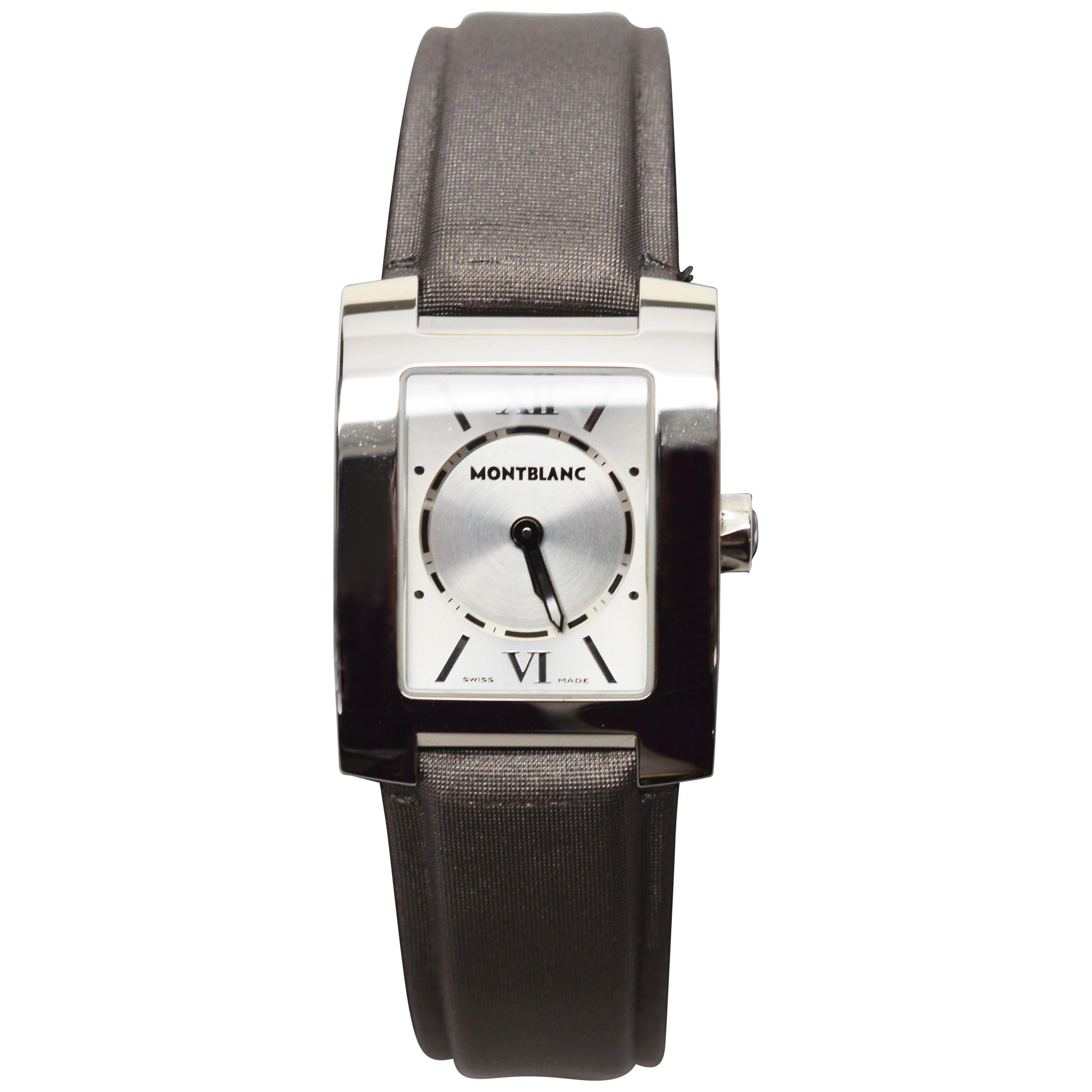 Reloj de pulsera Montblanc de acero inoxidable con perfil para mujer